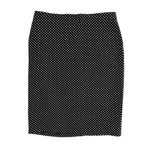 Philosophy Black Polka Dot Pencil Skirt Above Knee Fitted SZ 6 New